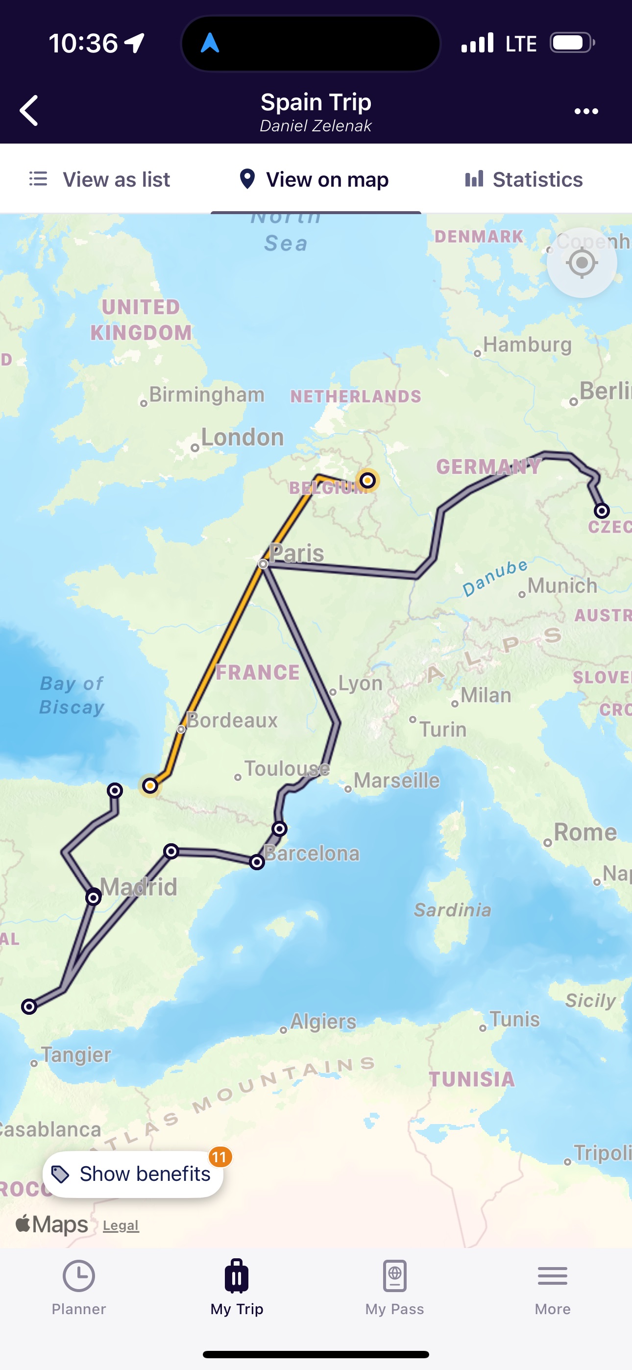 Our complete Spain route
